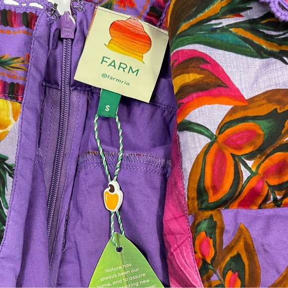 FARM Rio Purple and Multicolor Floral Dress - Picture 10 of 13